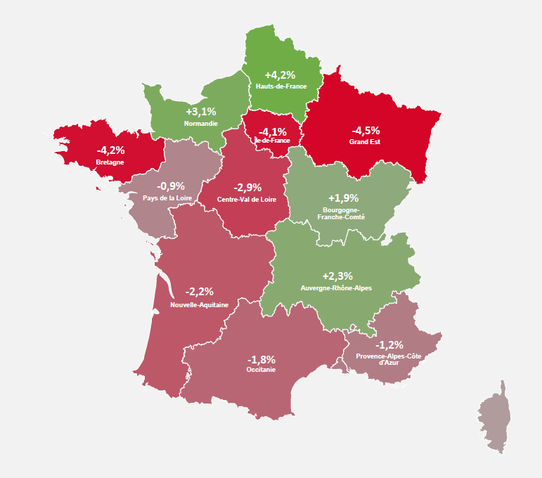 Carte Régions France avril 26